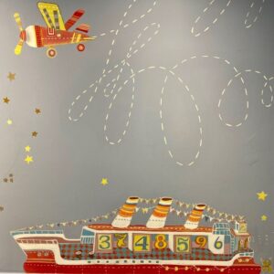Pintura mural artesanal: motivos marinos