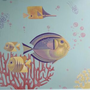 Pintura mural artesanal: inmersión en el mundo submarino